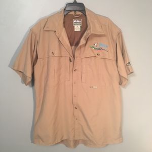 Mens Tan Drake Short Sleeve Fishing shirt
